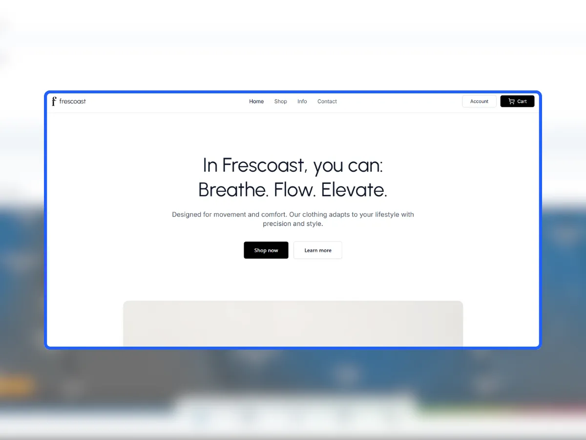 Frescoast MNL Landing page of Frescoast MNL.